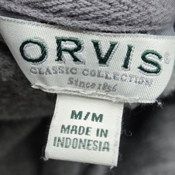 Orvis Shirt Men M Gray Outdoors Modal Crewneck Warm Preppy minimalist Career - Picture 6 of 7